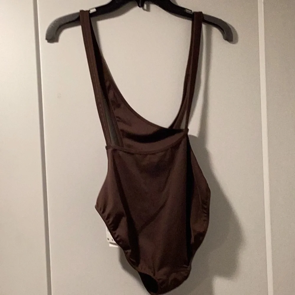 NWT Adidas Size M Water Icons‎ Swimsuit Brown/Black
